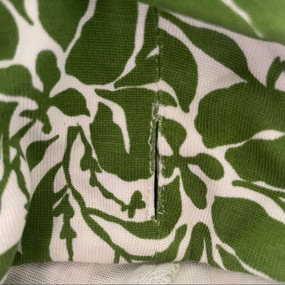 DVF Green & White Silk Floral Halter Wrap Dress - Picture 7 of 9